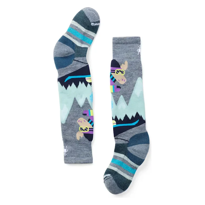 Smartwool Kids' Wintersport Full Cushion Mountain Moose Pattern OTC Socks