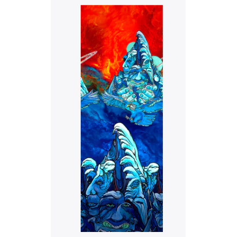 Smartwool Ski Targeted Cushion Winter Haze Print OTC Socks - Image 2