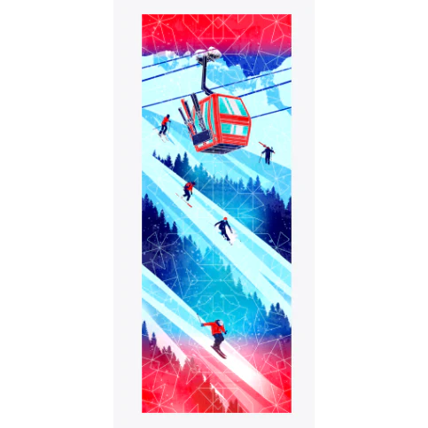 Smartwool Ski Zero Cushion Ski Day Print OTC Socks - Image 2