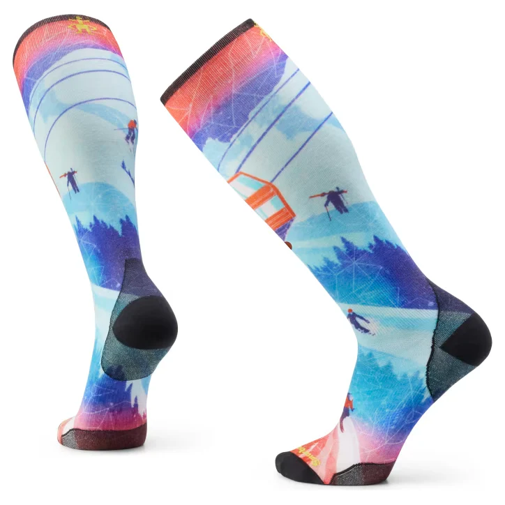 Smartwool Ski Zero Cushion Ski Day Print OTC Socks - Image 3