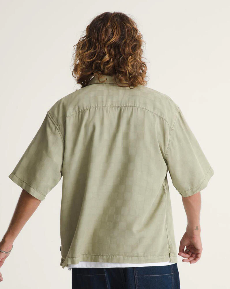 Vans M Van Doren Tencel Check Camp SS Shirt - Image 2