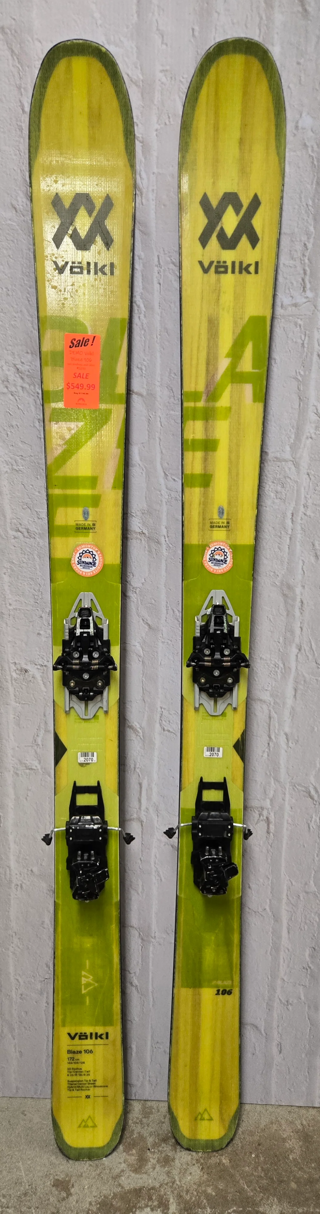 Volkl Blaze 106 w/Dynafit Radical ST10 Demo - Image 2