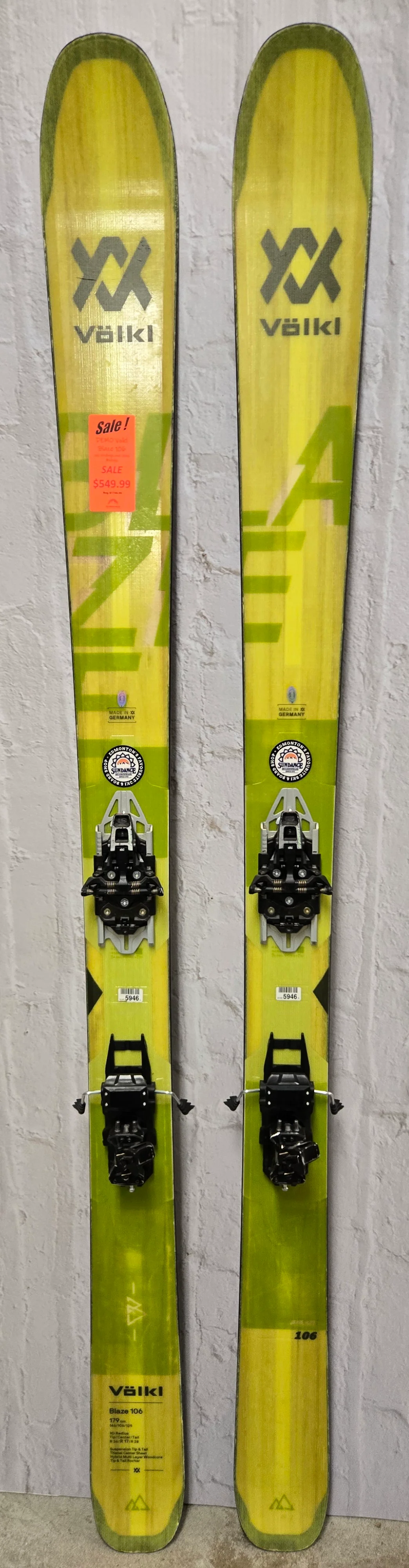 Volkl Blaze 106 w/Dynafit Radical ST10 Demo - Image 6
