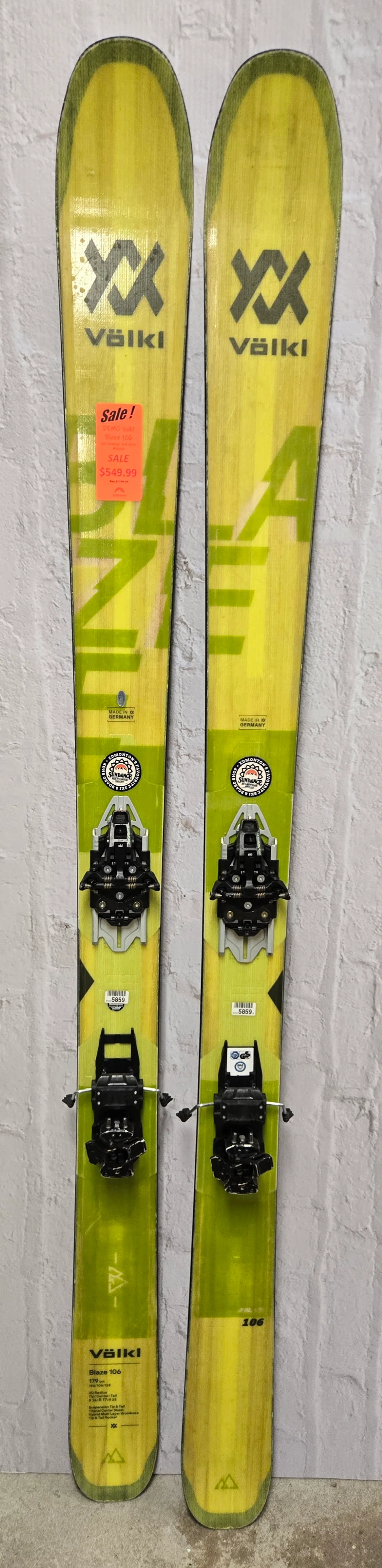 Volkl Blaze 106 w/Dynafit Radical ST10 Demo - Image 7